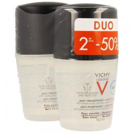 Vichy Homme Déo 48h anti-trace roll-on Duo