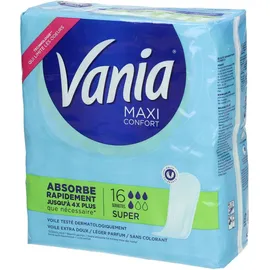 Vania Serviettes Hygiéniques, Maxi Confort, Super, 16 Serviettes