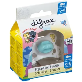 Difrax® Sucette Natural Woezel & Pip 0-6 mois