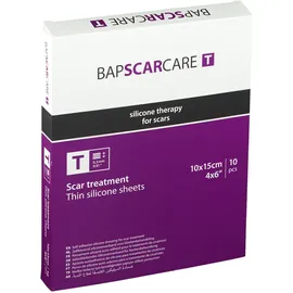 BAP Scar Care T Pansement Silicone Cicatrice Transparent 10 x 15 cm
