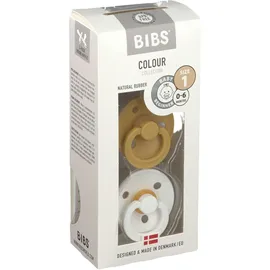 Bibs® Bibs Couleur Tétines Moutarde - Blanc 0 - 6 mois Taille 1