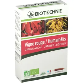 Biotechnie Vigne rouge - Hamamélis Bio ampoules