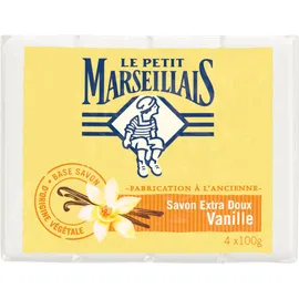 Le Petit Marseillais Set de 4 Savons Extra Doux Vanille 100 g