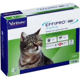 Virbac Effipro 50 mg/60 mg Solution pour spot-on pour chats