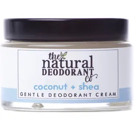 The Natural Deodorant Co. Gentle Deodorant Cream Noix de coco + Gaine (non parfumée) 55g