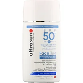 Ultrasun Face  Fluide pour le visage : Éclaircissant, anti-spot - Anti-PollutionSPF 50+ 40ml
