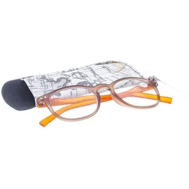 Pharmaglas lunettes de lecture rondes brun orange +2,00