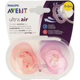 Avent Ultra Air sucettes orthodontiques roses 0-6m