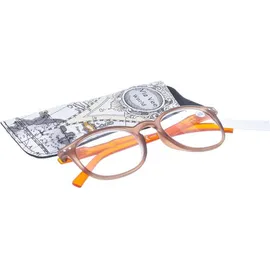 Pharmaglas lunettes de lecture rondes Brun orange +4,00