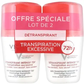 Vichy détranspirant intensif 72h roll-on duo