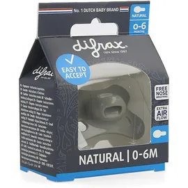 Difrax Natural Sucette 0-6M unie gris