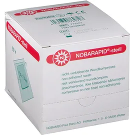 Nobarapid® -steril Compresse en non tissé non adhérante 7,5 x 7,5 cm