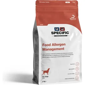 Specific CDD Food allergy managment pour chiens