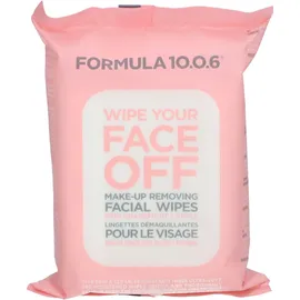 Formula 10.0.6® Wipe Your Face Off Lingettes Démaquillantes Visage Pamplemousse rose + Pomme