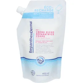 BepanthenDerma® Crème Riche Réparatrice Corps - Peaux très sèches et sensibles - Dermo-cosmétique - 400 ml éco-recharge