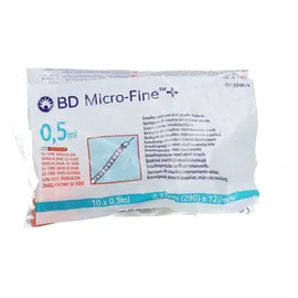 BD Micro-Fine™+ Seringue Insuline 0.5 ml 29 G 12.7 mm