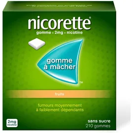 Nicorette® Gomme 2 mg Fruit sans sucre