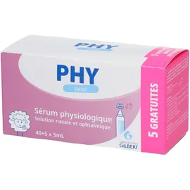 Phy Bébé Serum Physiologique + 5 gratuits