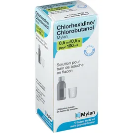 Chlorhexidine/Chlorobutanol Mylan 0,5 ml/0,5 g pour 100 ml