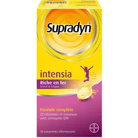 Supradyn Intensia - Complément alimentaire - 30 comprimés effervescents - Fer - Vitamines et minéraux