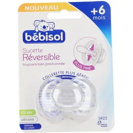 bébisol Sucette Réversible silicone +6 mois (Couleur non sélectionnable)