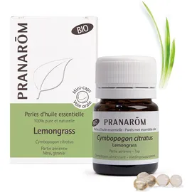 Pranarôm Perles d`huile essentielle Lemongrasse Bio