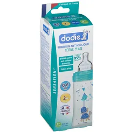 dodie® Sensation+ Biberon Anti-Colique 270 ml Tortue tétine débit 2