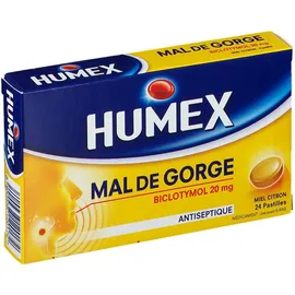 Humex Mal de Gorge Miel Citron 20 mg