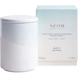 Neom Organics London Scent To De-Stress Bougie Parfumée Ylang Ylang, Vétivert et Fèves Tonka 320 g