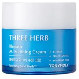 TONYMOLY - Crème apaisante anti-imperfections aux trois herbes AC...